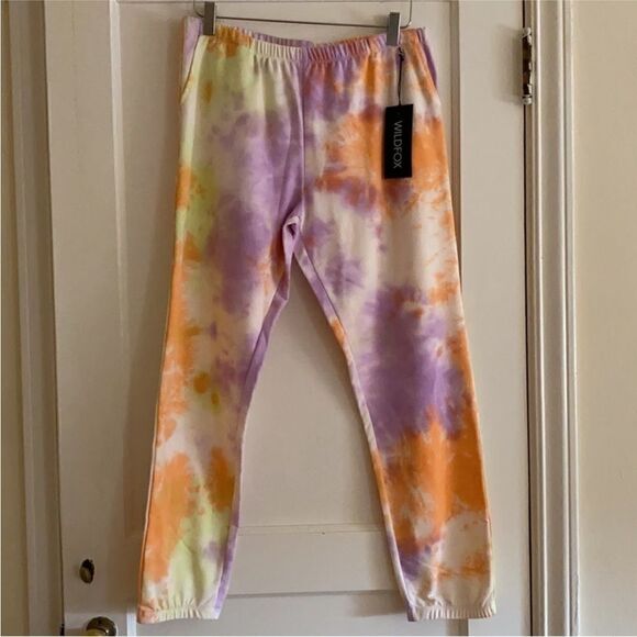 NWT WildFox Sherbet Wash Rory Tie Dye Sweatpants Joggers Size Large - Picture 3 of 9